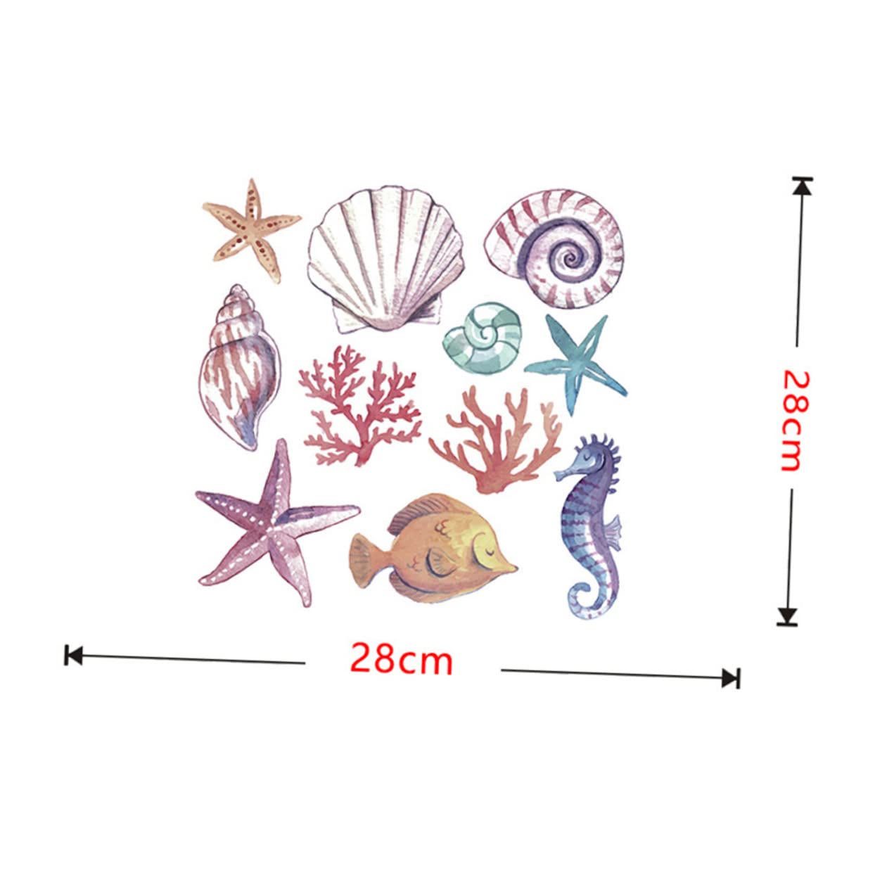 Abaodam 6 Piezas Pegatinas De Animales Para Niños Niño Pegatinas Etiqueta De La Pared De Jardín De Infantes Calcomanías De Pared De Océano Etiqueta De La Pared De Fondo Chica Mural