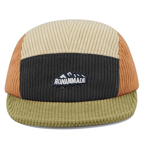 Clakllie Corduroy Short Peak Cap for Men Short Brim Baseball Caps Snapback 5 Panel Cap Golf Dad Hat Running Hats,DOTB2-Dark Gray - Image 2