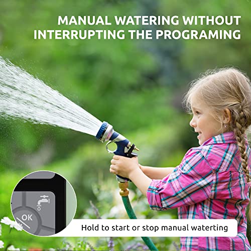 Sprinkler Timer 2 Zone,Lightwish Outdoor Water Timer For Garden Hose 2 Outlet, Programmable Water Timer With Rain Delay/Manual/Automatic Irrigation System For Yard, Pool, Lawn #TOP3