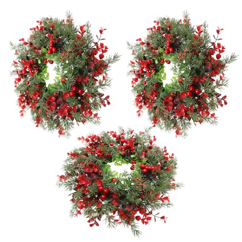 Generisch 3 Stück Eukalyptuskranz Girlande Weihnachten Weihnachtsdeko...