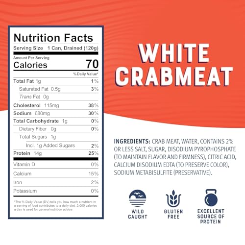 Image of Bumble Bee Specialty Seafood Bundle (2 Total Cans) - White Flake Crabmeat and Tiny Shrimp - 1 6 oz Can Each - Wild Caught, Drain Before Use
