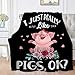I Just Really Like Pigs Ok ? Soft Blanket Bedding Sherpa Blanket Warm Fluffy Blankets for Bedroom Living Room Sofa Couch Camping Gift Teen (60