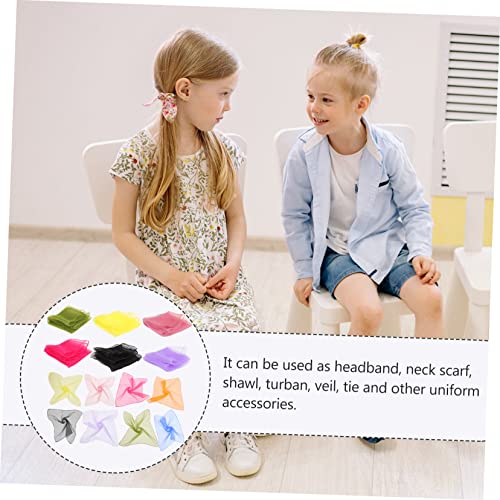 12pcs Dance Square Scarves Bright Colors Acrobatic Scarves for Performance Boy Girl Dance Belly Dancer Versatile Accessories3