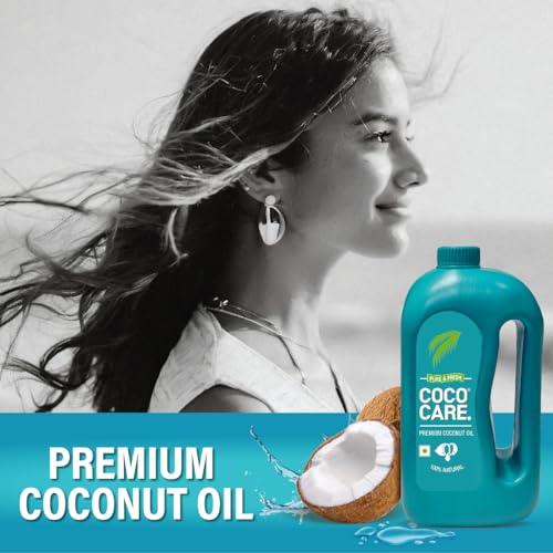 Image of Cococare Coconut Oil 100% Pure & Natural 1L | Finest Handpicked Dala Khopra from Kerala | Fresh Natural Fragrance | No Added Chemicals, Preservatives or Artificial Perfumes (Pack of 2)