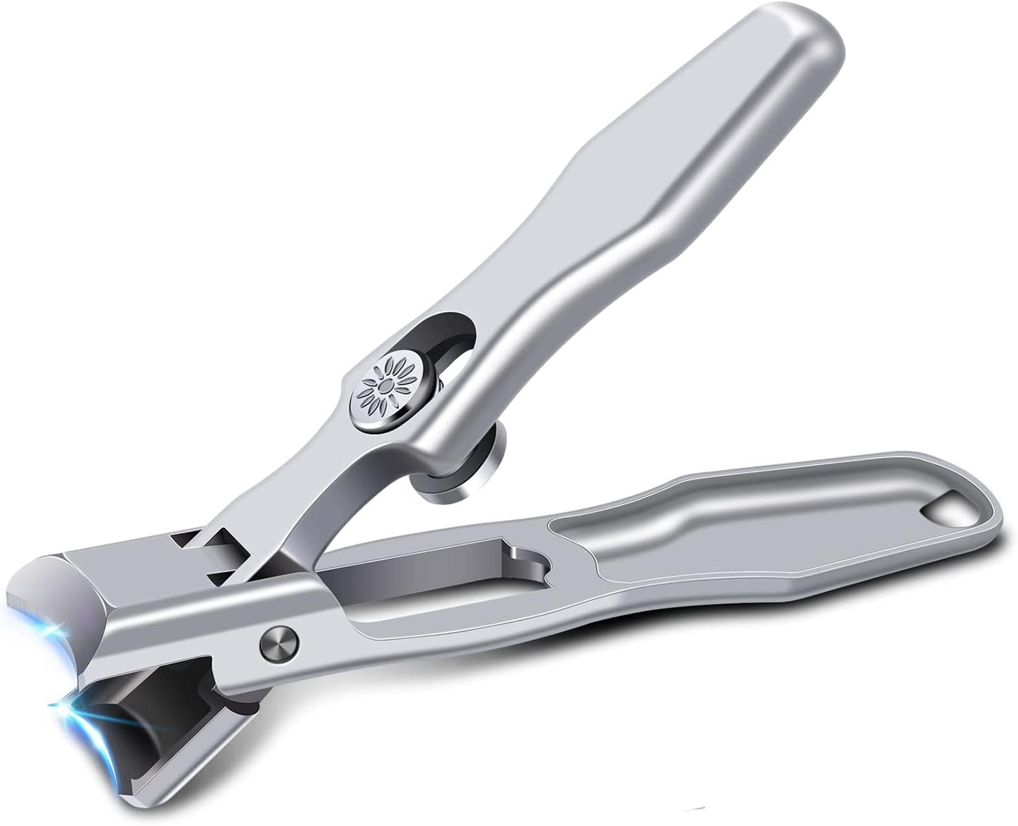 ELECDON Nail Clippers – Wide Jaw Opening No Splash Nail Clippers for Thick Nails with Catcher,Stainless Steel Toenail Clippers Long Handle Nail Cutters Trimmer with Sharp Curved Blade for Men Seniors