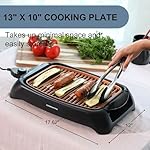 OVENTE Electric Indoor Grill with 13x10 Inch Non-Stick Cooking Surface, 1000W Fast Heat Up Power, Adjustable Temperature, Removable and Dishwasher Safe Grilling Plate and Drip Tray, Copper GD1632NLCO - Image 5