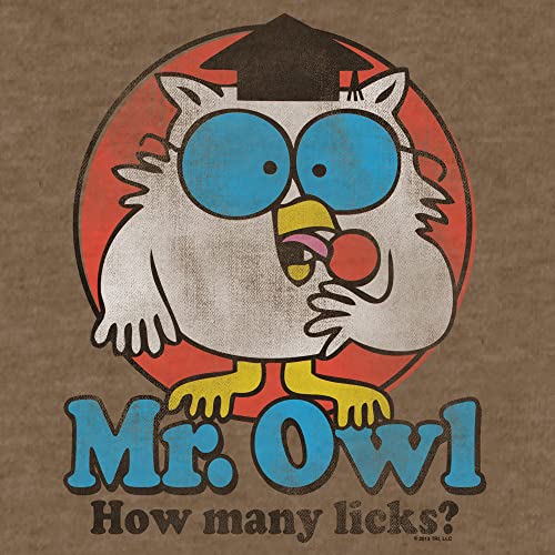 Mr. Owl "How Many Licks?" Licensed T-Shirt-Xx-Large Heather Brown #TOP1