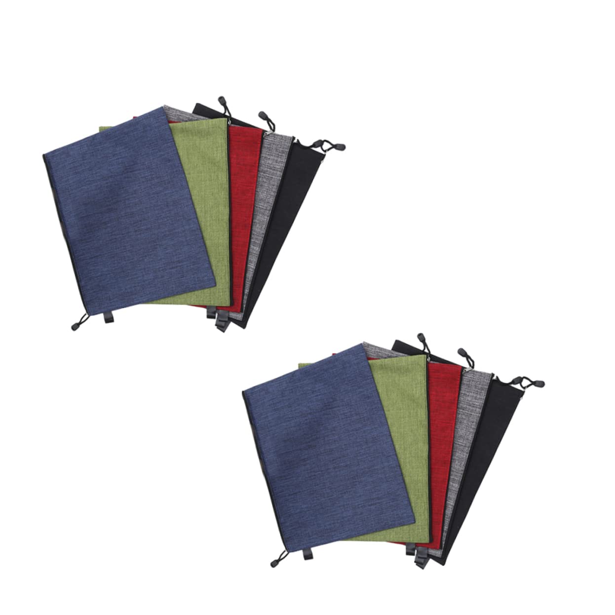 HOMSFOU 10 Pezzi Borse File Impermeabili con Cerniera per Documenti e Organizzazione Ufficio Materiale Oxford Resistente Colorate e Pratiche per Scuola e Casa
