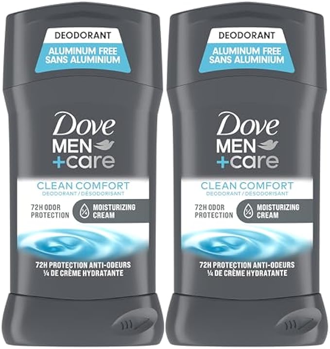 DOVE MEN + CARE Deodorant Stick Moisturizing Deodorant For 72-Hour Protection Clean Comfort Aluminum Free Deodorant For Men, 3 Ounce (Pack of 2)