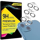 4youquality [3-Pack Camera Lens Protector for iPhone 13 (6.1-inch) & iPhone 13 mini (5.4-inch), 9H Tempered Glass, [LifetimeSupport][Case-Friendly][Anti-Scratch][Does Not Affect Night Shots]