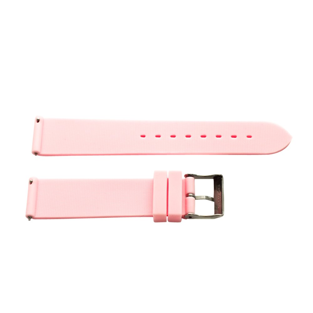 Clockwork Synergy - Divers Silicone Watch Band Straps - Pink - 16mm for Men Women