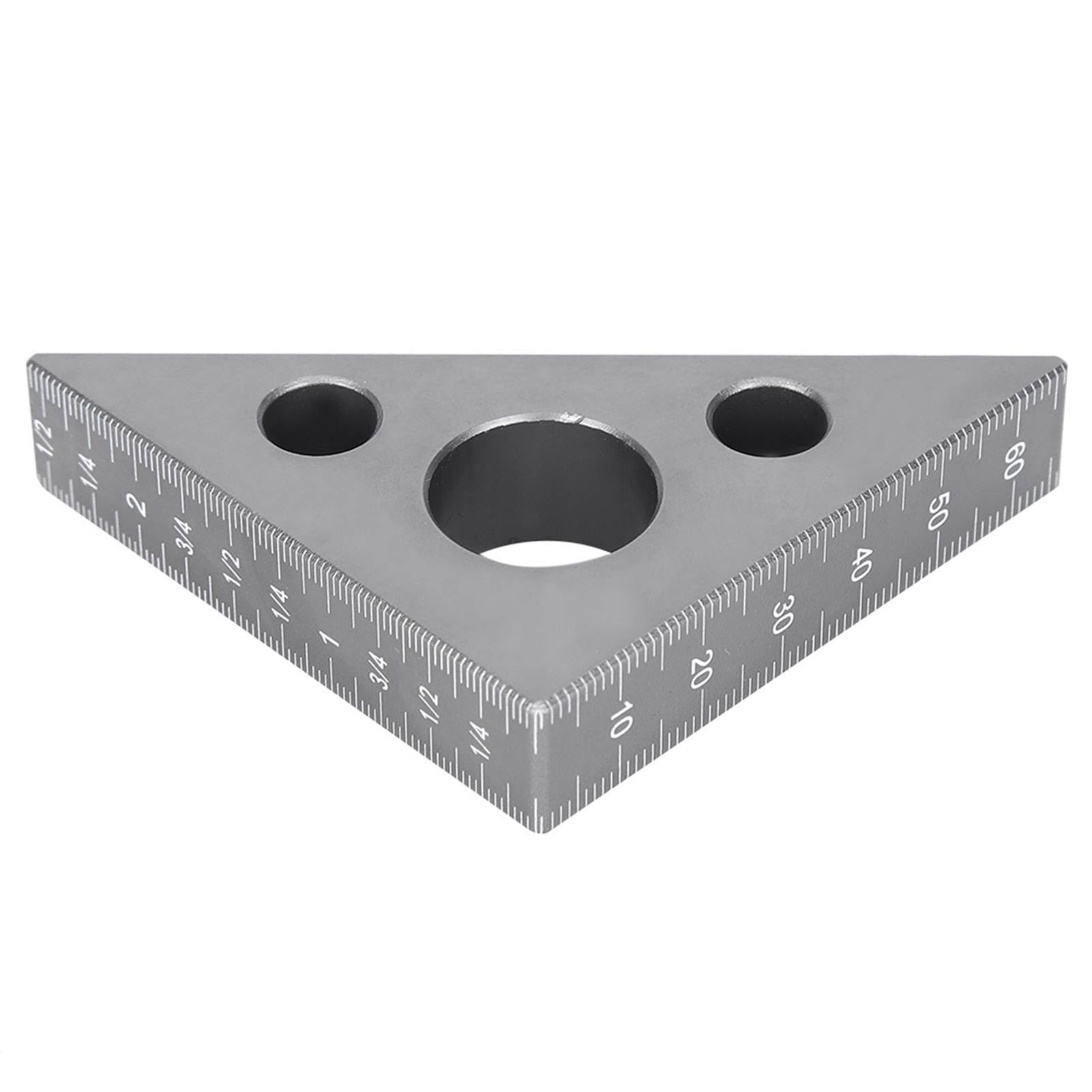 Professional Aluminum Alloy Triangle Ruler 45 90 Degree Precision Angle Measuring Tool for Woodworking Carpentry Construction Projects