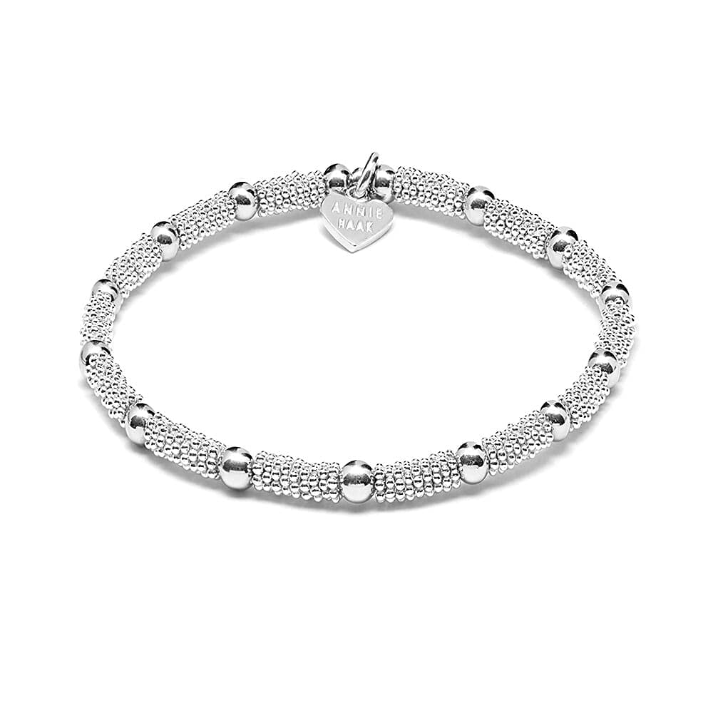 Annie Haak Frankie's 925 Sterling Silver Bracelet, Elegant, Flower Bead, Gift For Women/Wife/Girlfriend, Birthday Gift, Valentines, Anniversary, Assay Assured, Mothers Day, Handmade In UK, 19cm,