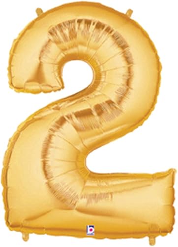 Globos con forma de números Burton Burton de color oro de 40 pulgadas 2