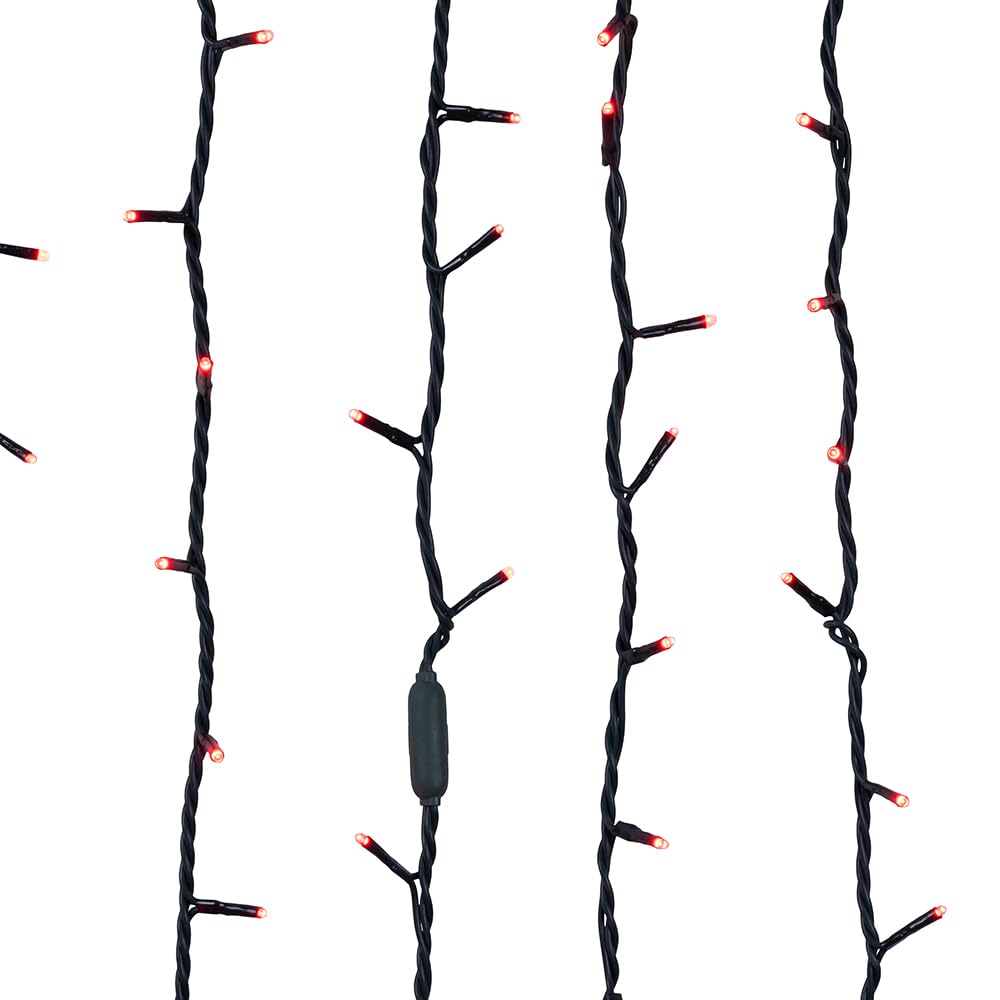 Kurt Adler - Juego de luces LED rojas de 300 luces LED rojas y verdes de 3 mm