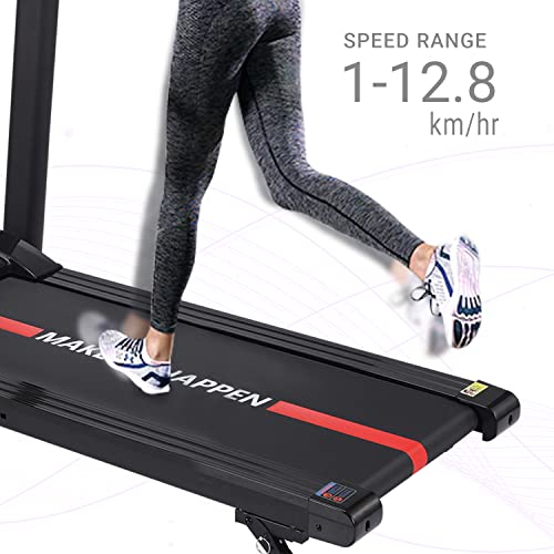 MAXPRO PTM 370 3Hp Peak DC Motor Foldable Treadmill with Free Diet Plan, Home Use Cardio Treadmill, Max Speed 12.8Km/Hr, LED Display,I Pad Holder, Max.User Weight 100Kgs, Free-Installation Assistance 7 51tYqiXR8FL
