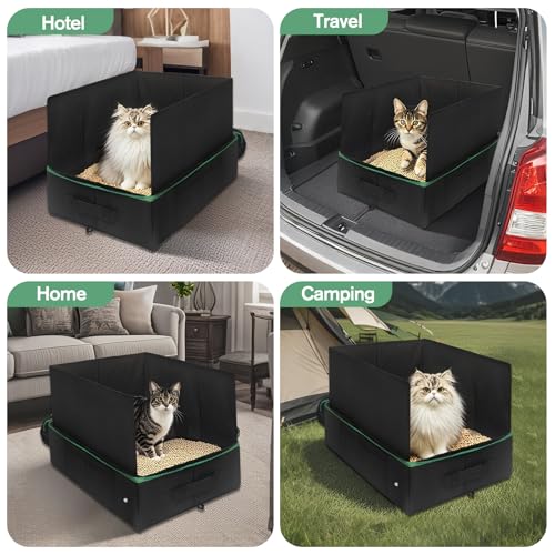 Arenero portátil para gatos ideal para estancias en hoteles y viajes en coche 8
