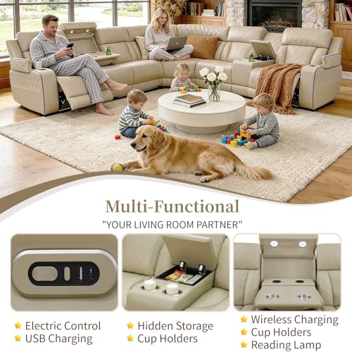 Breathing Leather Reclining Sofa Set