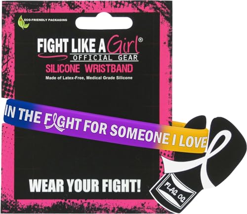 In the Fight for Someone I Love Silicone Wristband Bracelet for Cancer & Cause Awareness (10 Pack)4