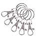 WXJ13 Swivel Clasps Lanyard Snap Hook Lobster Claw Clasp and Keychain Rings, 55 Pieces