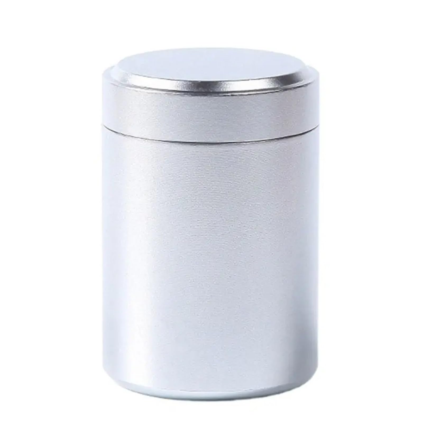 XIEHYA 8pcs Round Small Aluminum Cans Metal Candy Jar Sealed Loose Tea Packaging Airtight Smell Proof Container Storage Bottles Jars For Tea(Silver)