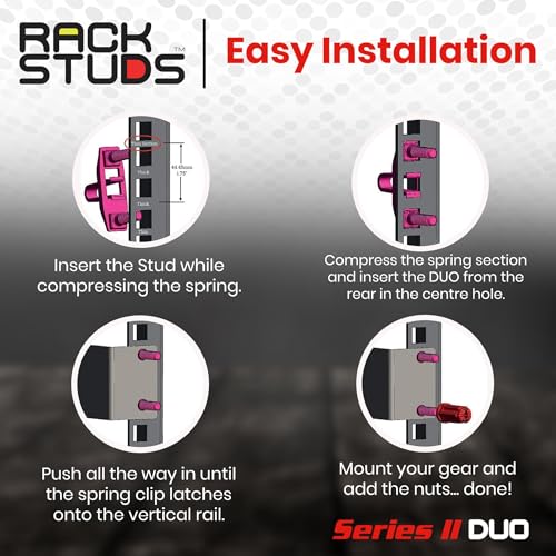 Image of DUO20 1RU Series II Rack Mount Solution - Effortless Alternative to Traditional Rack Screws and Cage Nuts & Server Rack Screws Ideal for Server Hardware Setup - 20-Pack, Universal Version
