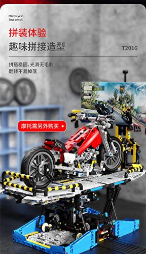 Reobrix TAIGAOLE T2016 Technik Motorrad -Testbank aus Bausteinen,Klassisches Klemmbausteine Motorrad Spielzeug für… – Bild 7