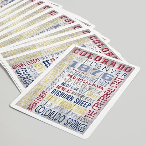 Lantern Press Colorado, 52 cartas de poker miniatura 5