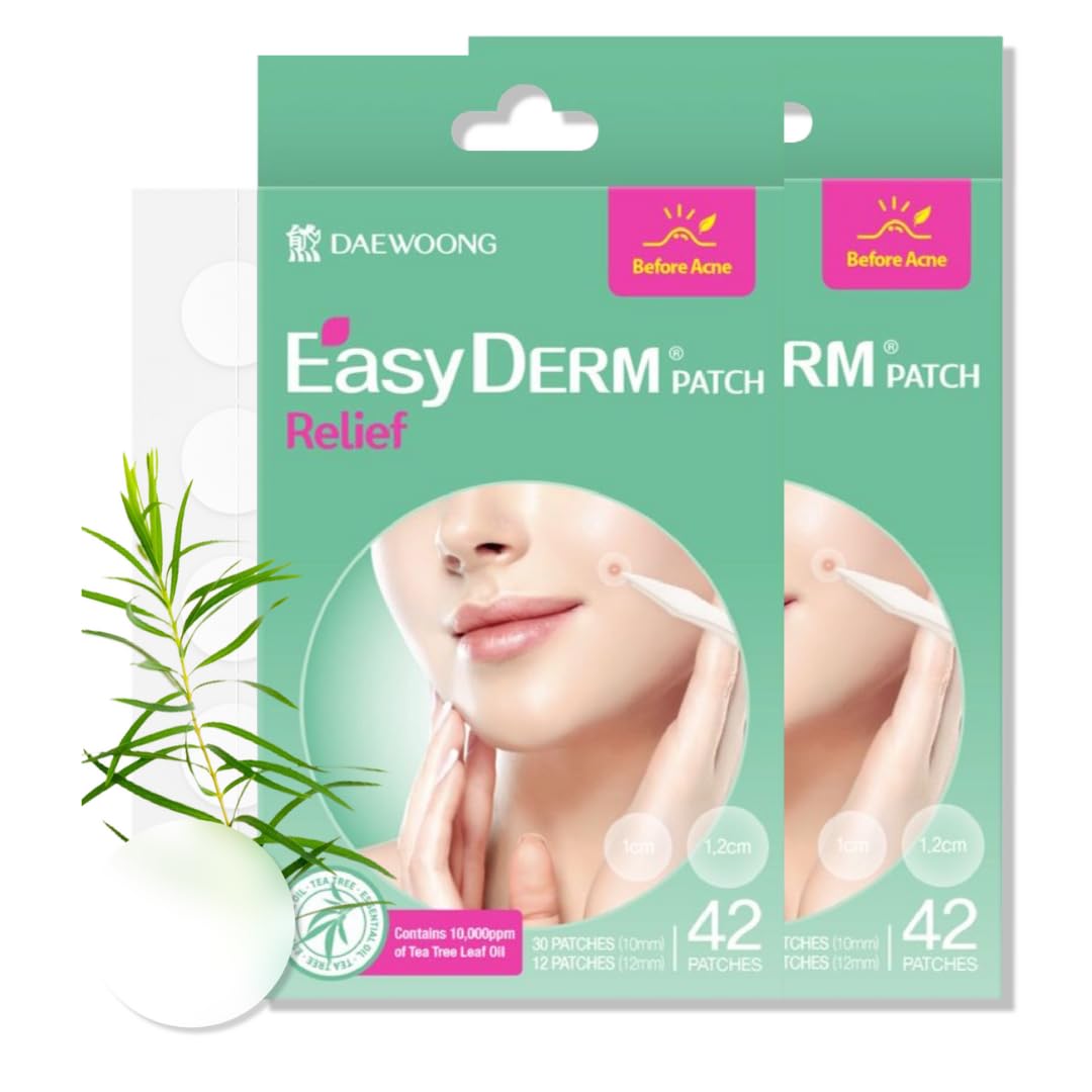 EasyDerm Relief Invisible Patch 2 Packs 84 counts I Contains 10 000 ppm of Tea Tree Oil Pimple