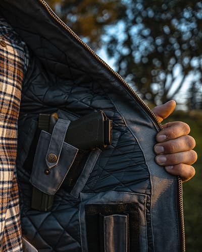 Image of Venado Concealed Carry Vest for Men - Heavy Duty Canvas - Conceal Carry Pockets