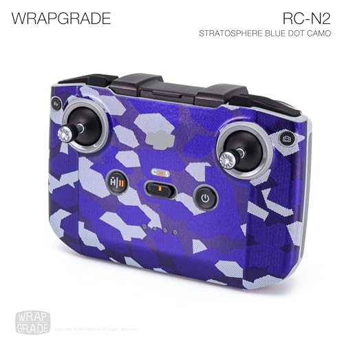 Image of WRAPGRADE Skin Stickers Compatible with DJI RC-N2 (Stratosphere Blue DOT CAMO)