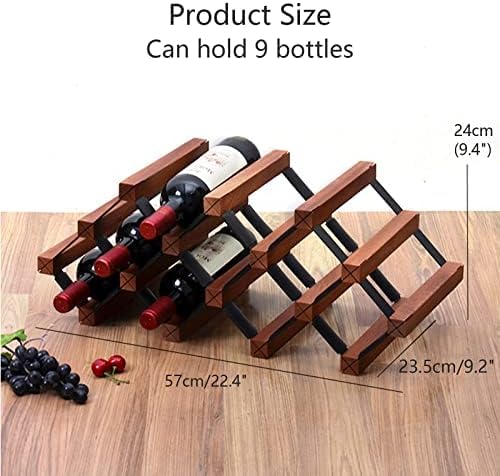 Support de Rangement de comptoir en métal Design de Table Compact Idéal pour la Cuisine ou Le Bar à la Maison Porte-Bouteille élégant et Fonctionnel pour 9 Bouteilles