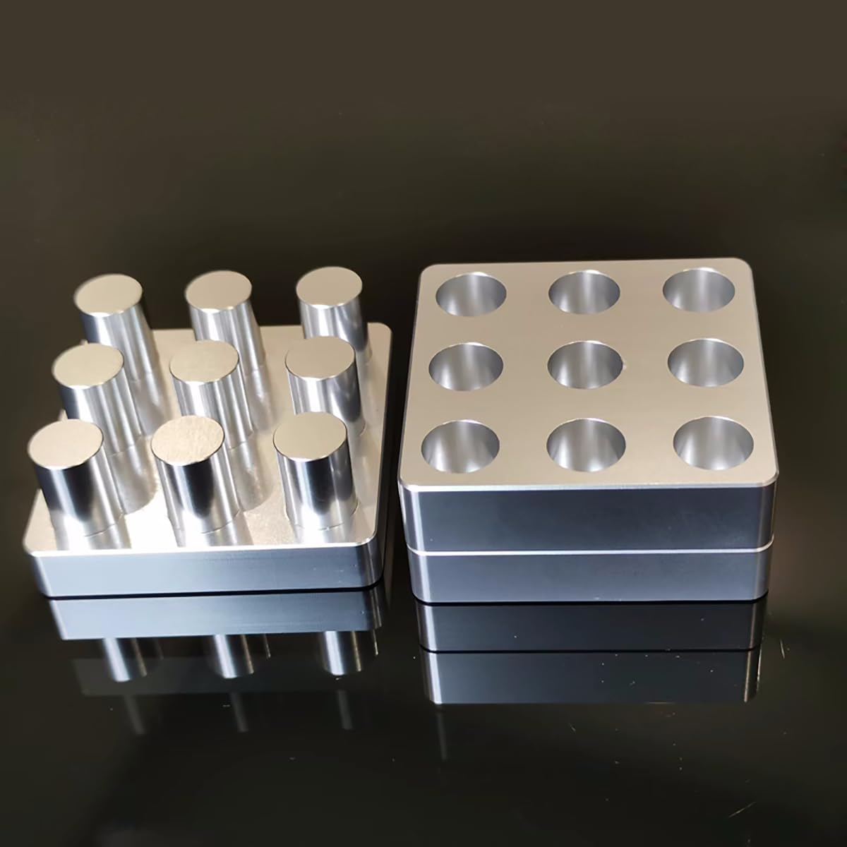 Piccola pressa per compresse di polvere in alluminio stampi per polvere di latte (9 fori)