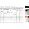 Weekplanner, weekplanner, magnetisch whiteboard, zeer geschikt als weekplanner, maaltijdplanner, notitiebord…