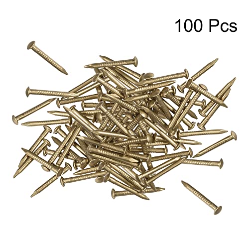 QUARKZMAN Kleine winzige Messingnägel 1,2x12mm für DIY Dekorative Bilder Holzkisten Haushaltszubehör 100 Stück