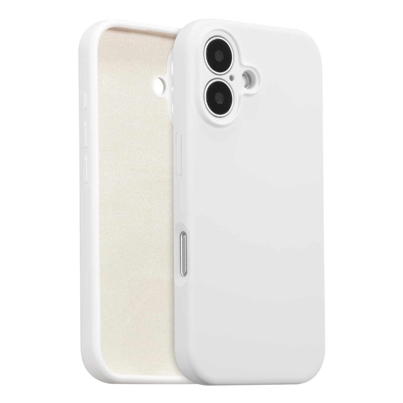 Photo 1 of UCASONG for iPhone 17 Case Silicone,with [Full Camera Protection][Soft Anti-Scratch Microfiber Lining],Liquid Silicone Ultra Slim Shockproof Phone Case for Men Women Girls-White
