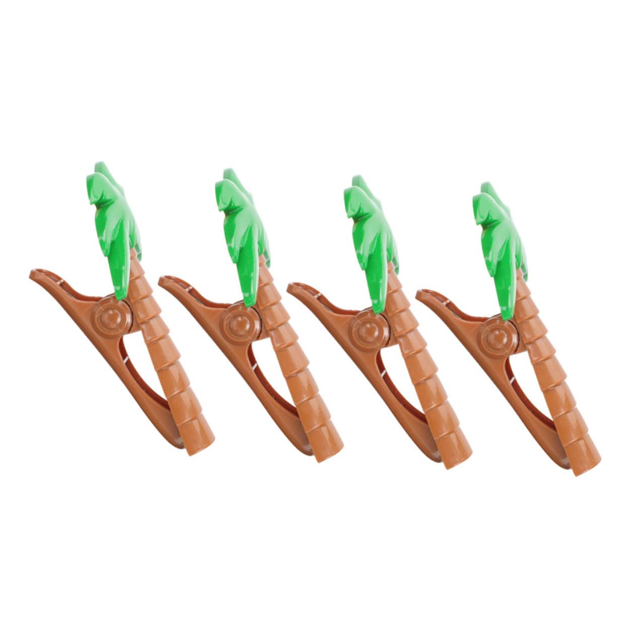 Mobestech 2 Sätze Kokosnussbaum -strandclip Handtuch Großes Übergroßes Strandtuch Schwimmbad Im Freien Strandtuch-Clips Strandkorbklemme Strandkorb-Clips Plastik 4 Stück * 2