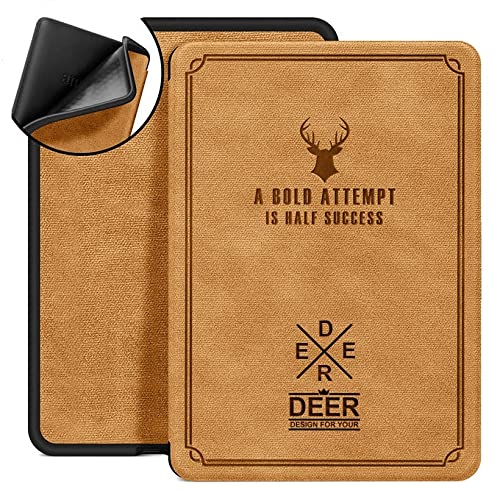 MOCA Kindle Paperwhite 11th Generation Cover 6.8 Inch 2021 Release Smart Flip Case Auto Sleep Wake Slim Lightweight Protective eReader Magnetic Front Cover Case (Brown)