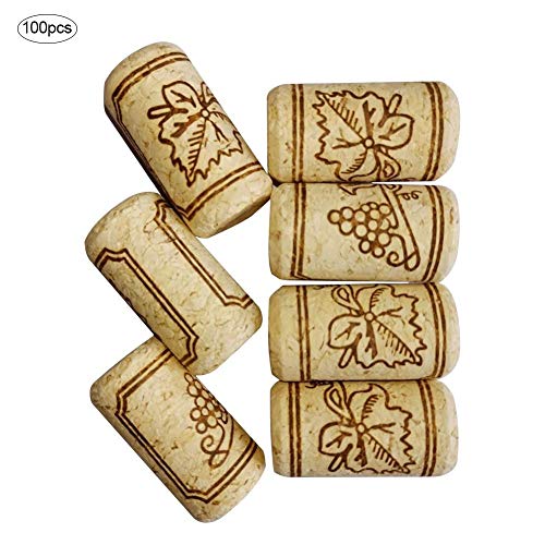 Nifera Amasstu 100PCS Natural Wine Corks Reusable Portable Sealing Red Wine Corks Wine Bottle Stoppers Oak Corks for Wine Bottles first-rate