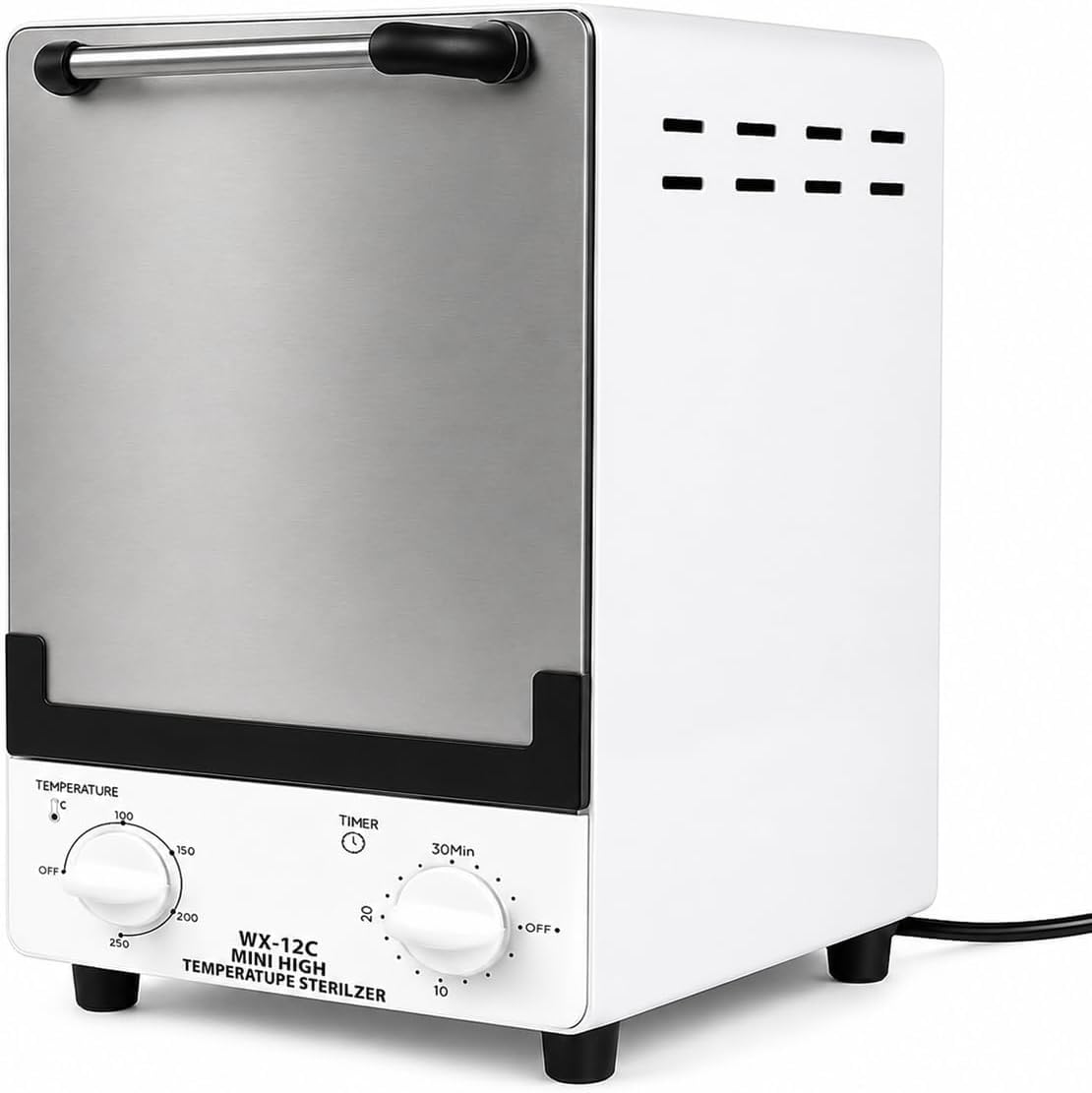 Esterilizador autoclave infrarrojo de 12 L con control de tiempo y temperatura ajustable, esterilizador de vapor de alta temperatura para herramientas de uñas y belleza, adecuado para salones de uñas
