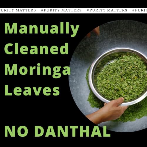 Image of Indiana Organic Moringa Whole Leaves Dry Leaf, Dried Drumstick Tree Leaves, Natural Super-Food - Essential Nutrition Superfood, Helps Naturally Boost Energy Levels, Improves Stamina & Vitality, Rich In Vitamins & Minerals - 35 Gram