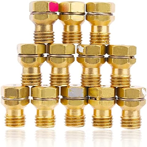 GRLP4 LP Gas Conversion Kit Propane Orifice Replacement Part Compatible With Frigidaire Kenmore Electrolux Range/Cooktop/Stove, 12 PCS, Brass, With Instruction Cover