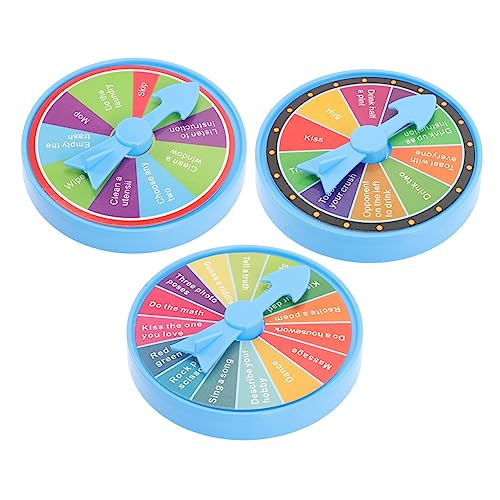 LIOOBO Interactive Desktop Roulette Wheel 10 Sets Parent-Child Game Turntable for Classroom School Events