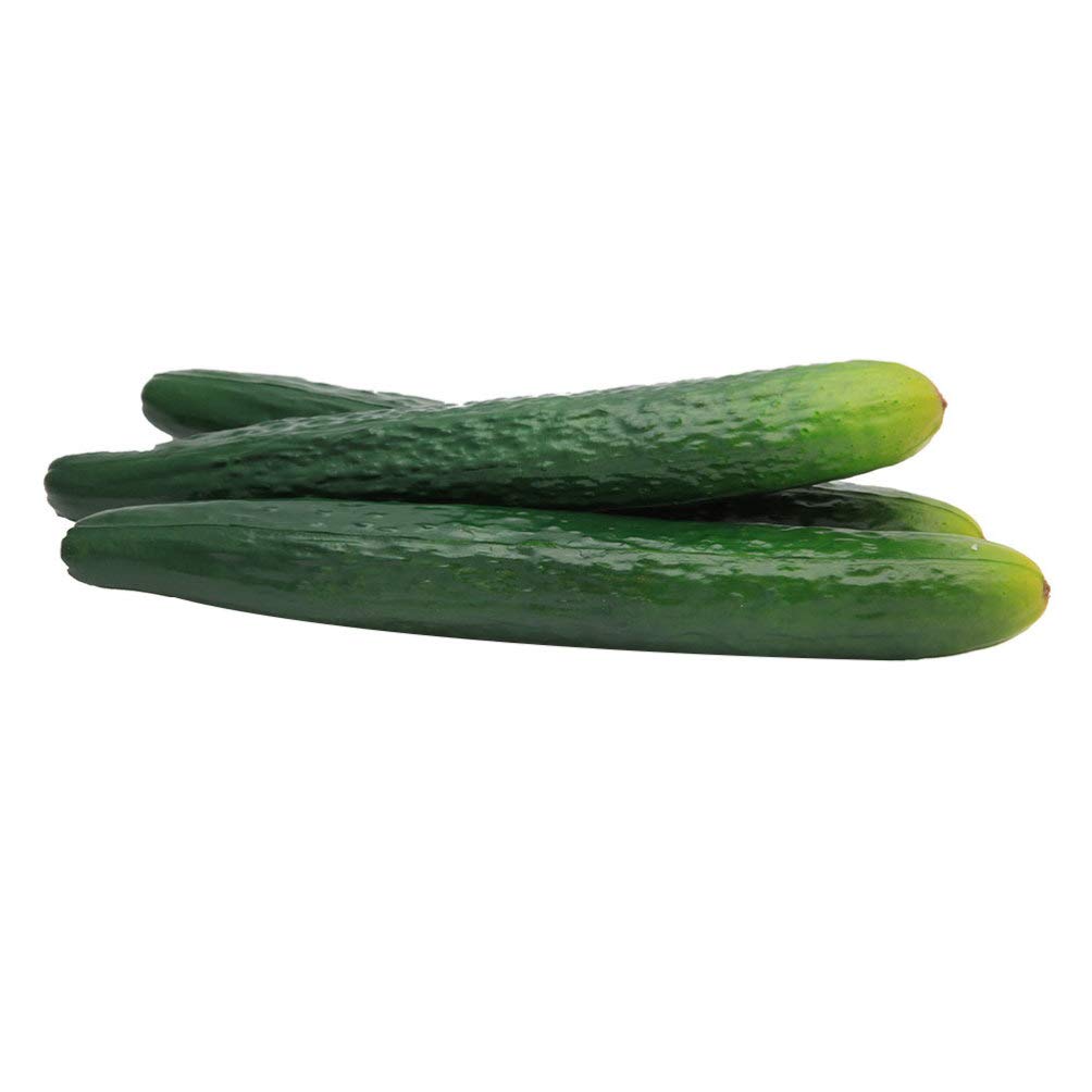 Garneck 3Pcs Artificial Cucumber Simulation Fake Vegetable Model Plastic Cabinet Food Display Show Ornament For Shop Store Mall Home Decor