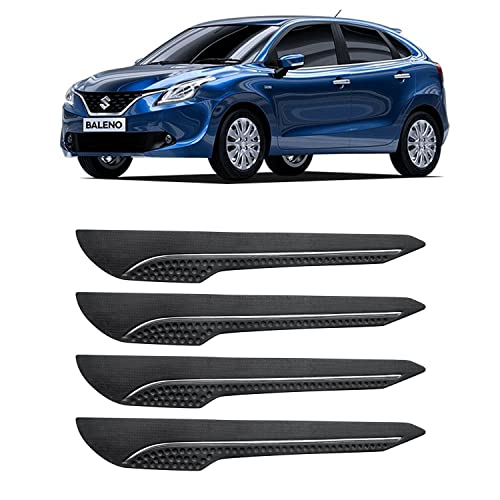 Image of AOSIS-Car Bumper Protector /Bumper Guard for Maruti Suzuki Baleno with Single Chrome Stripe (4-Pcs)