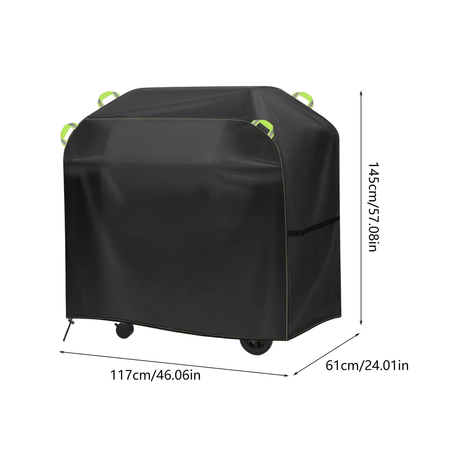 Wodoodporny pokrowiec na grilla 420D Ripstop Ox 76 x 145 cm, wiatroszczelny, odblaskowy, zewnętrzny, do grilla