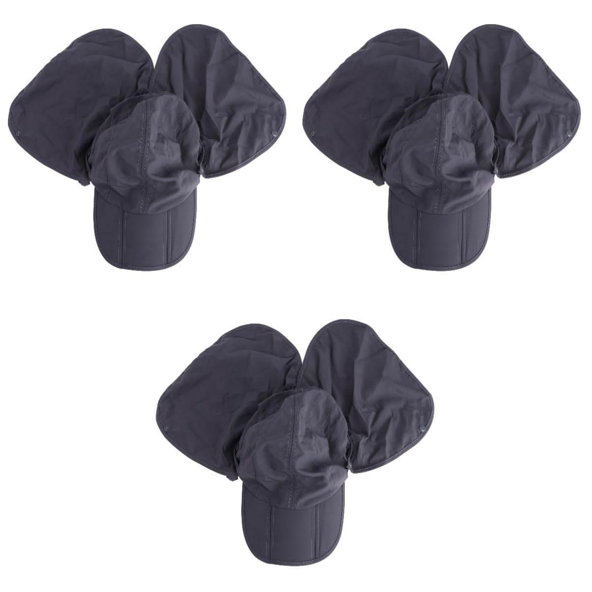 SOIMISS 3st Gesichtsschutzmaske Zum Angeln Sonnenärmel Strand Sonnenhut Mit Fächer Sonnenschutzhut Sonnenhüte Sonnenhut Mit Solarventilator Visier Sportliche Sonnenblende Kappe Dark Grey