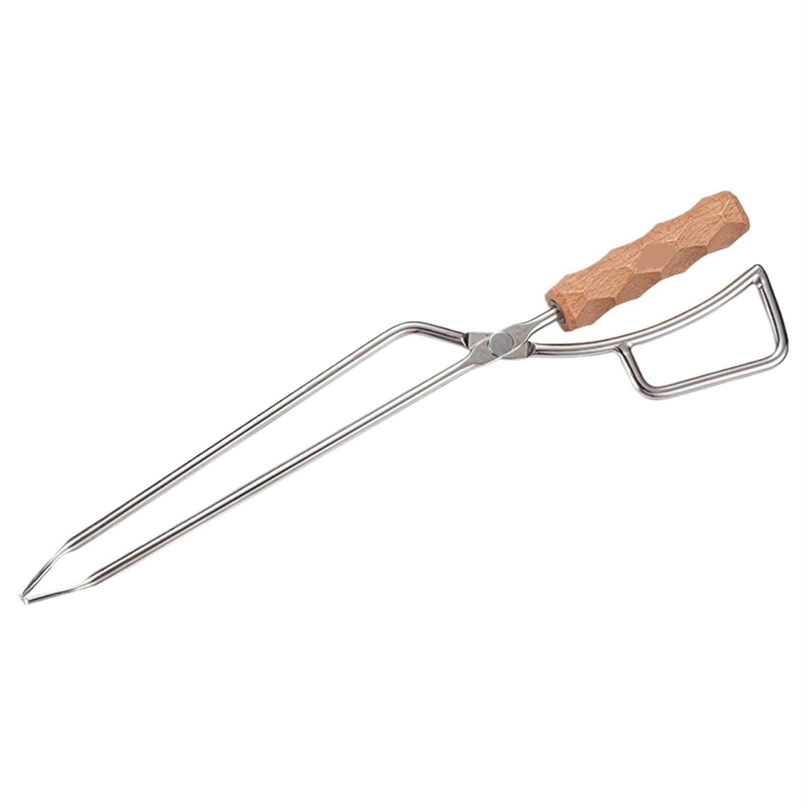 Verdickte Feuerzange aus Edelstahl mit Holzkohleclip Entenschnabel-Feuerzange Carbon-Feuerzange