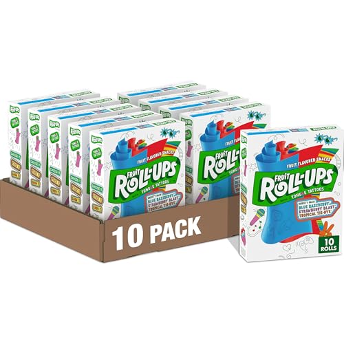 Fruit Roll-Ups Fruit Flavored Snacks, Variety Pack, Pouches, 10 ct (Pack of 10)