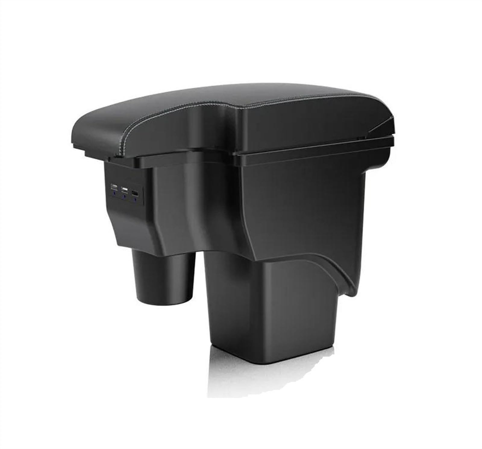 NOHEEU Car Armrest Box Accessories Interior Details Retrofit Parts Storage For Focus 2 Mk2(B3White line leather)